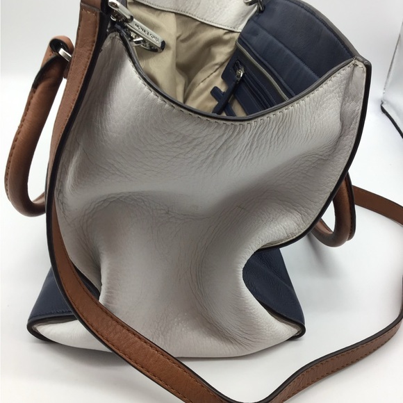 Michael Kors Sutton Handbag medium blue and cream - Picture 4 of 11